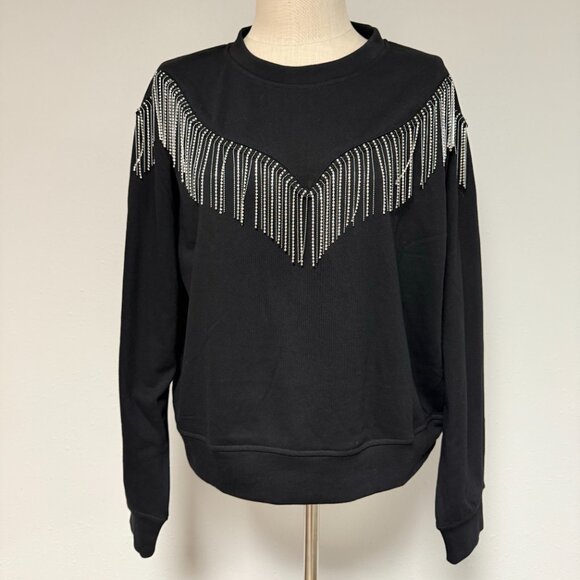 Gilli Rhinestone Tassel Sweatshirt - Picture 3 of 10